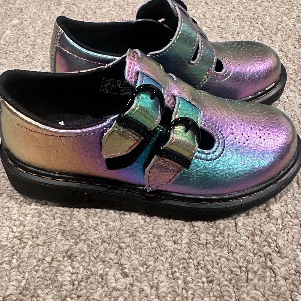 Dr. Martens girls iridescent Mary Janes